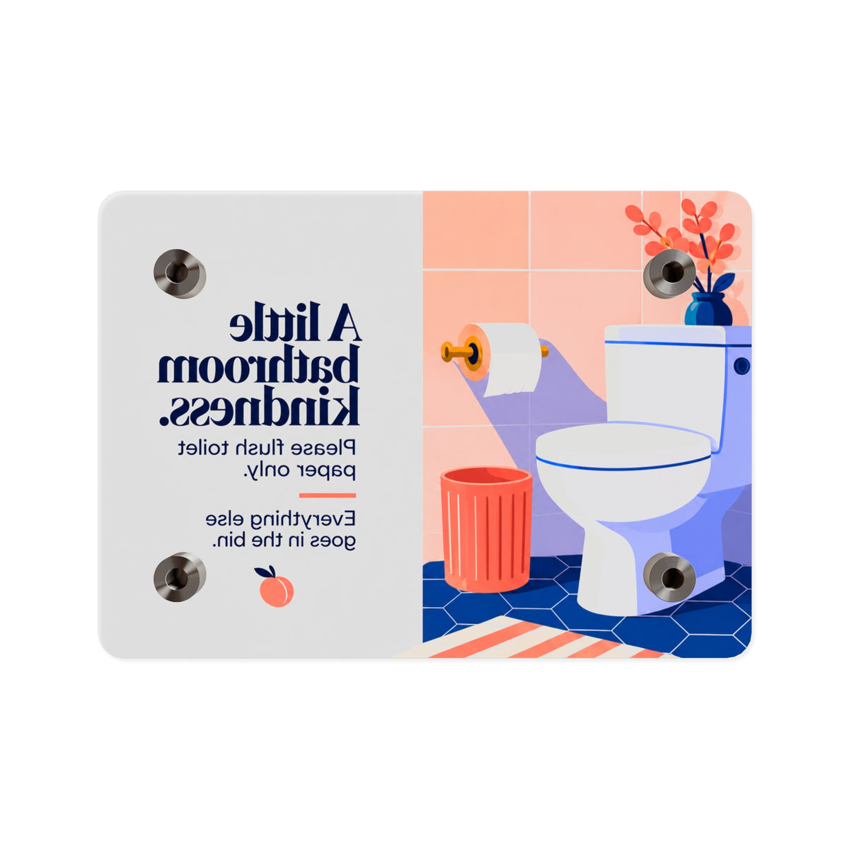 Bathroom Sign, 7x5 Acrylic (Bundle Piece)