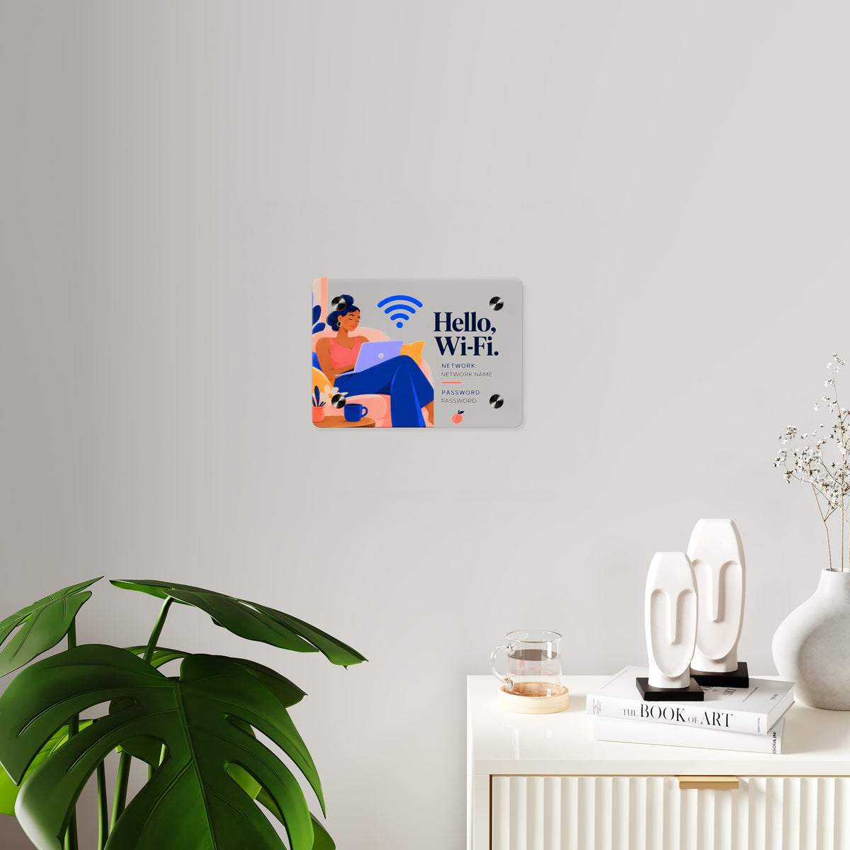 Wi-Fi Sign, 7x5 Acrylic (Personalized)