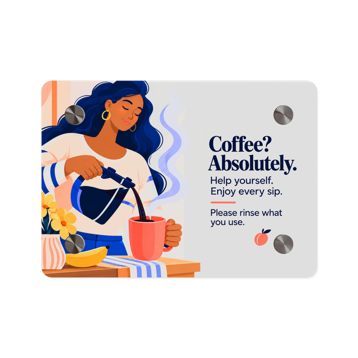 Coffee Sign, 7x5 Acrylic (Bundle Piece)