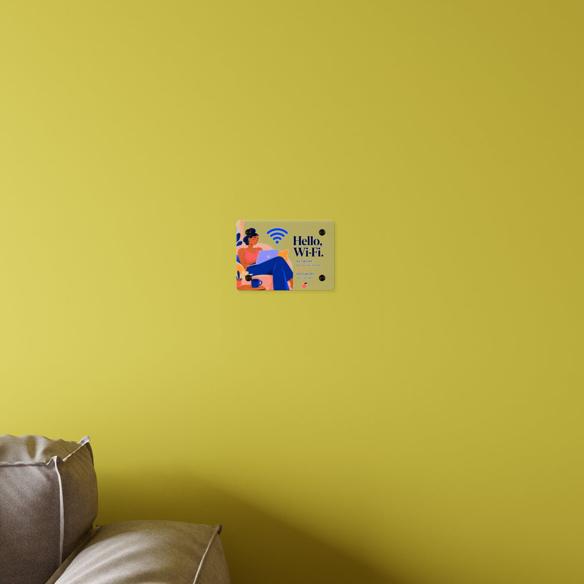 Wi-Fi Sign, 7x5 Acrylic (Personalized)