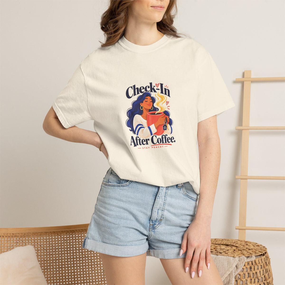 Check-In After Coffee Tee
