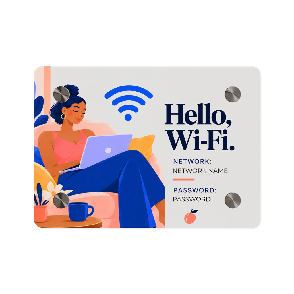 Wi-Fi Sign, 7x5 Acrylic (Personalized)