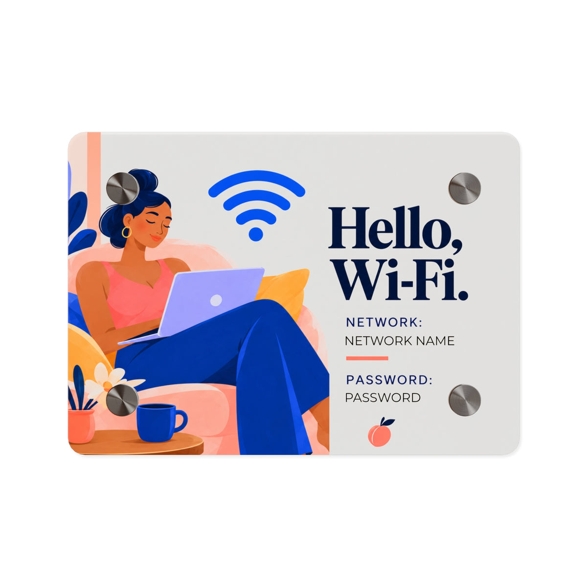 Wi-Fi Sign, 7x5 Acrylic (Personalized)