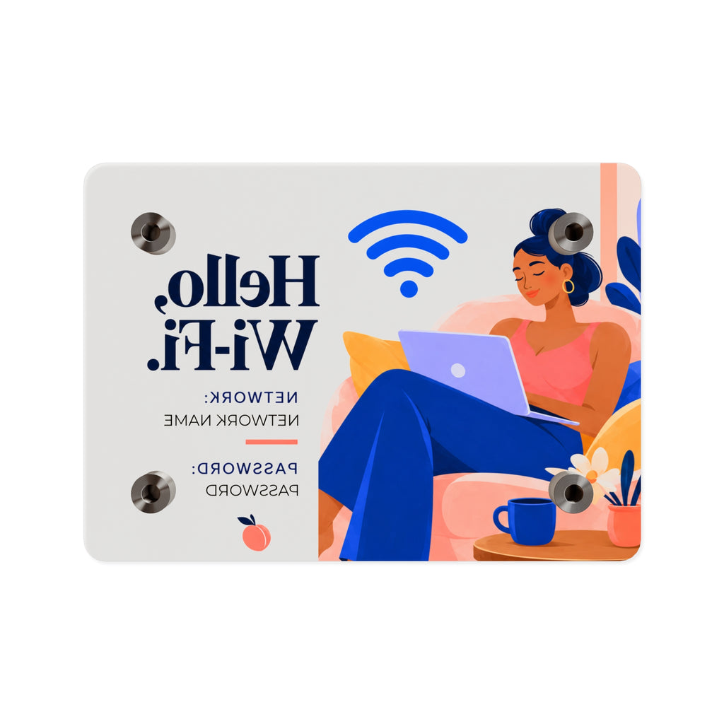 Wi-Fi Sign, 7x5 Acrylic (Personalized)