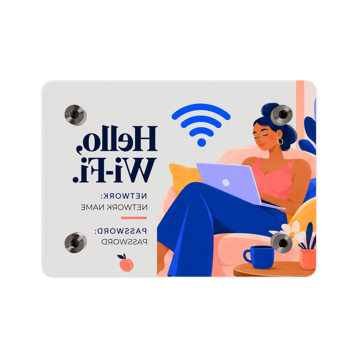 Wi-Fi Sign, 7x5 Acrylic (Personalized)
